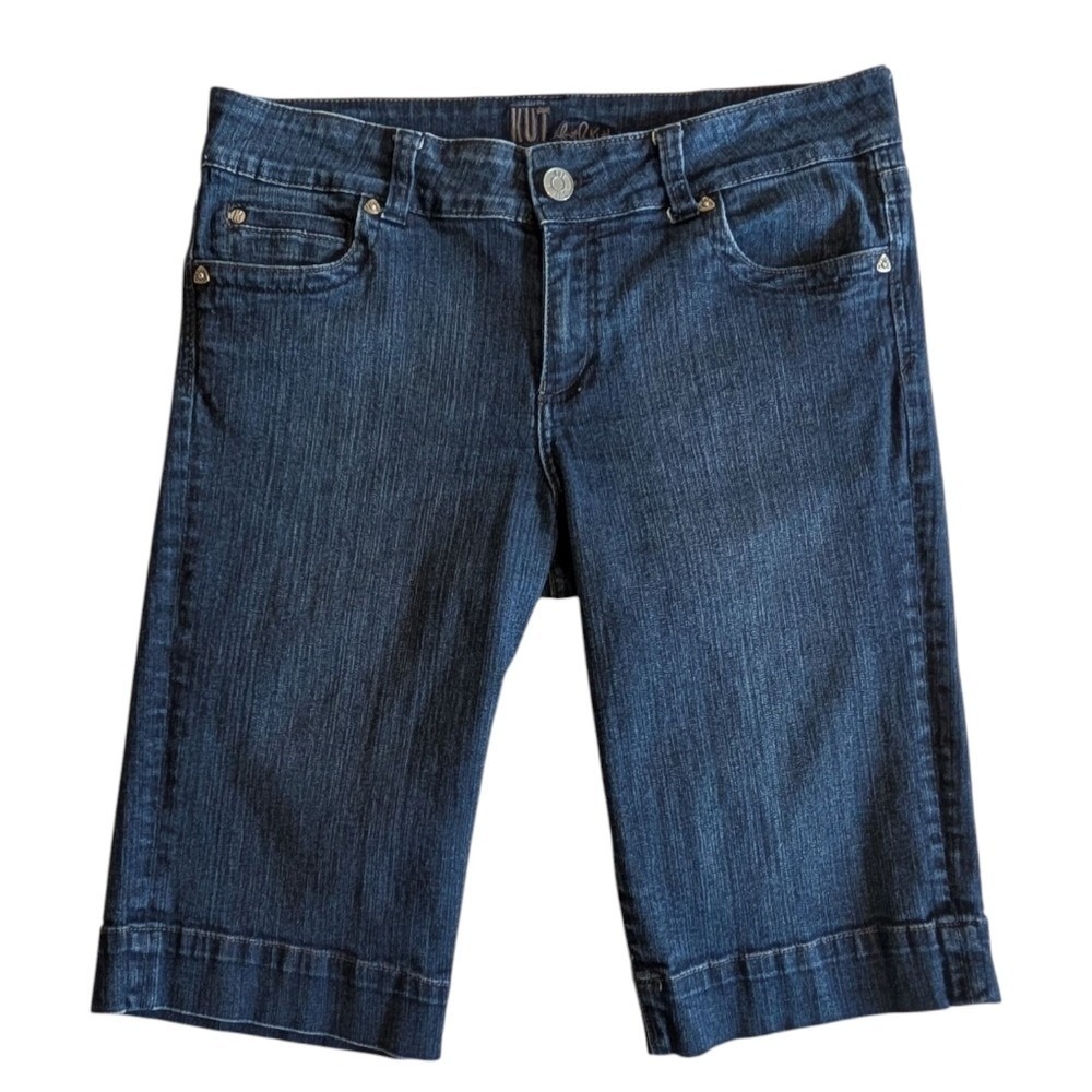 KUT from the Kloth Catherine Bermuda Shorts | Size 12 | Dark Wash Denim
